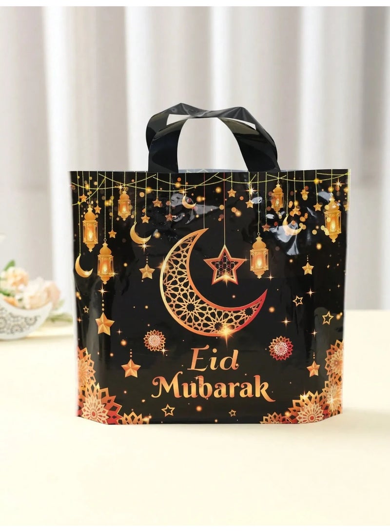 Elegant Eid Decoration – Large  “Eid Mubarak” Gift Bags, Set of 10 Durable Favor Bags for Sweets and Gifts, Strong Material for Safe Carrying, Perfect for Eid Celebrations - Image 5